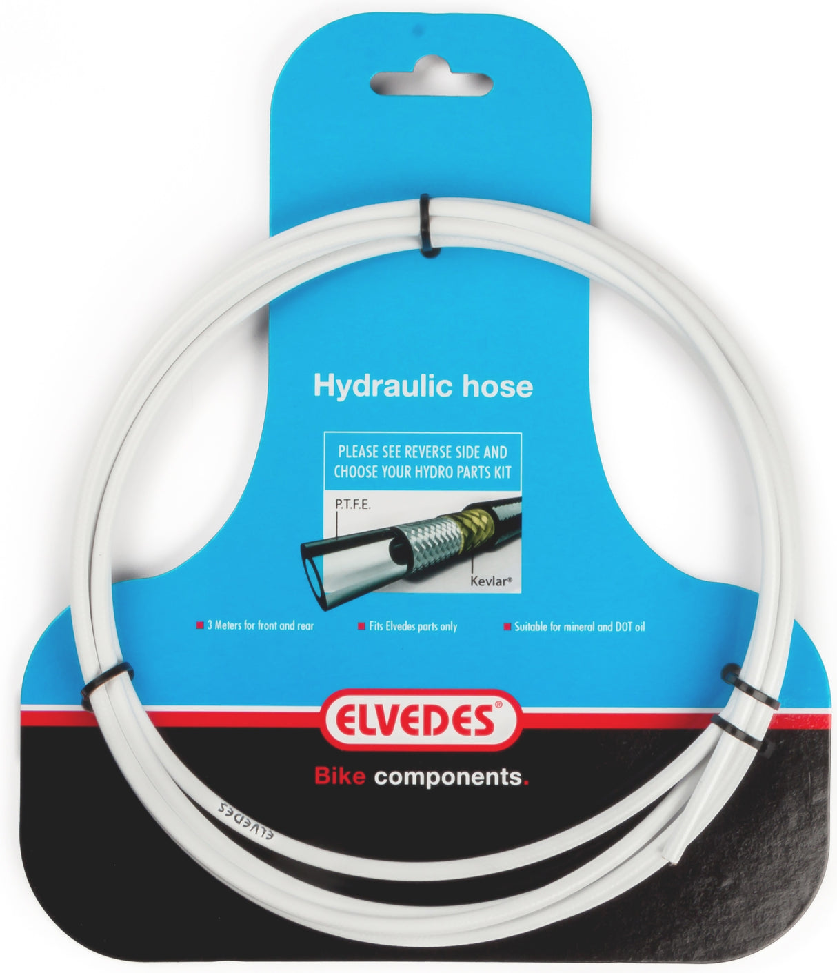 Elvedes Hydraulic pipe with PTFE lining and Kevlar Protection White (3 meters on map)