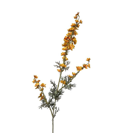 Roberts collection fleur artificielle branche de delphinum 85cm jaune ocre