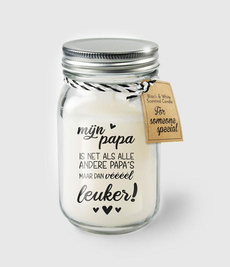 Bougies parfumées Paperdreams noir blanc - papa
