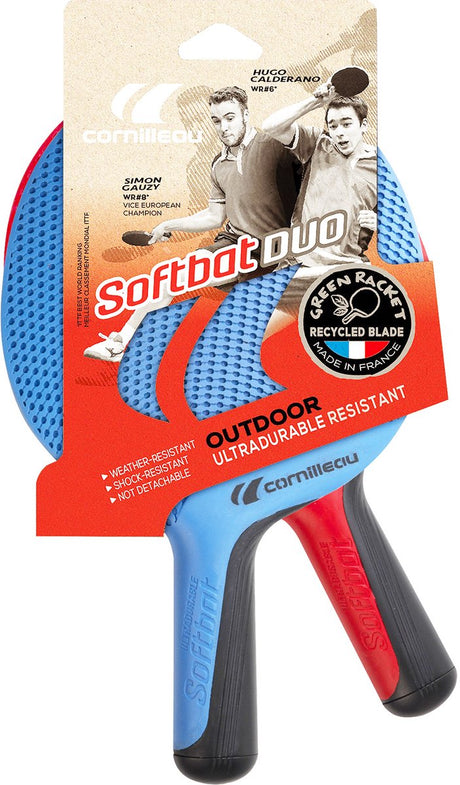 Ensemble duo de raquettes souples Cornilleau - ensemble de ping-pong d'extérieur