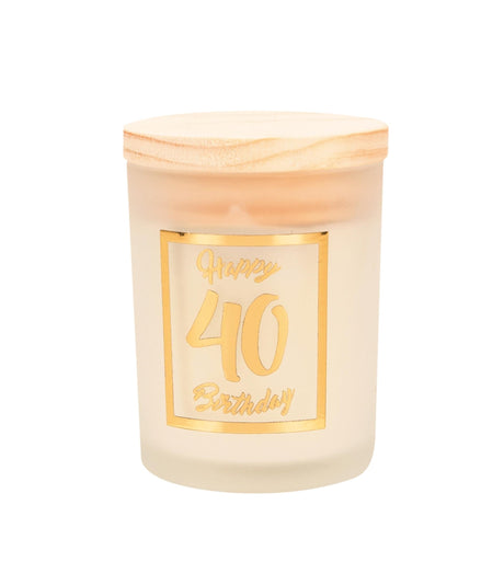 Bougie parfumée Paperdreams petite or blanc - 40 ans