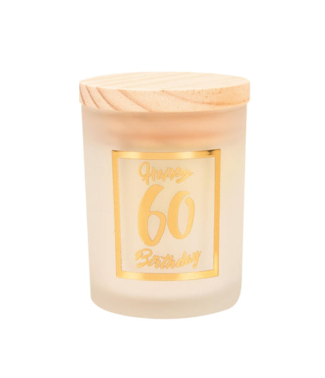 Paperdreams bougie parfumée petite or blanc - 60 ans