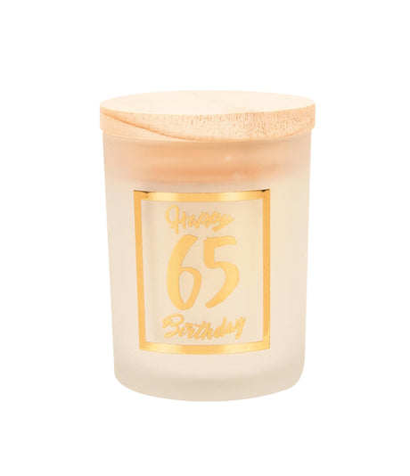 Paperdreams bougie parfumée petite or blanc - 65 ans