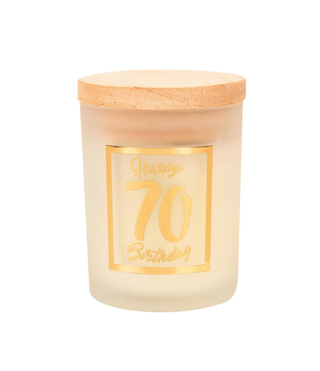 Bougie parfumée Paperdreams petite or blanc - 70 ans