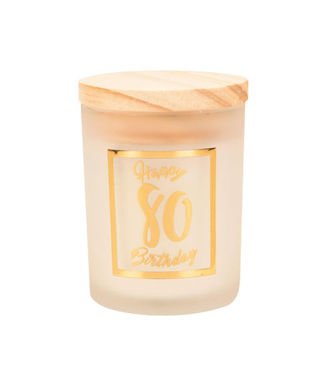 Bougie parfumée Paperdreams petite or blanc - 80 ans