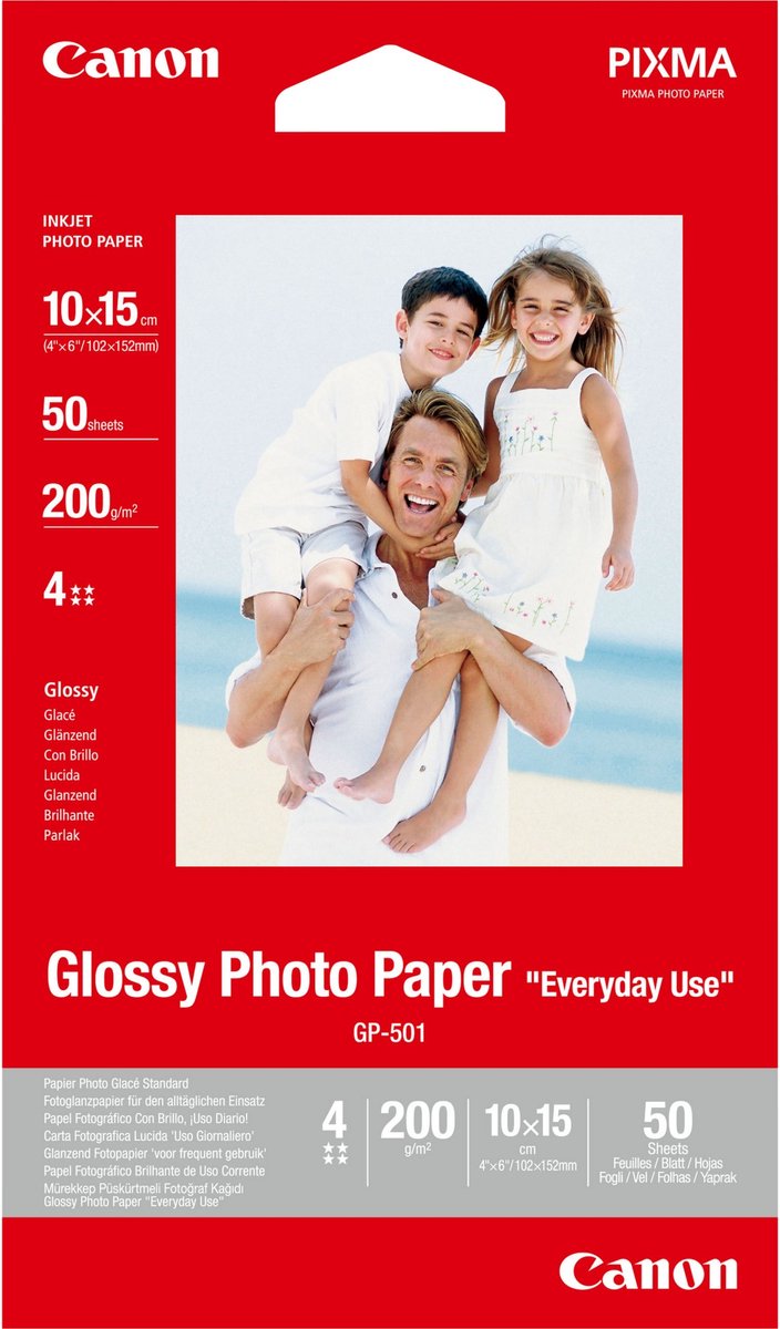 Canon gp-501 10x15cm 50 feuilles papier photo brillant
