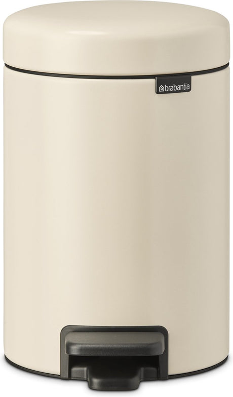 Brabantia newicon poubelle - 3 litres - salle de bain - beige doux
