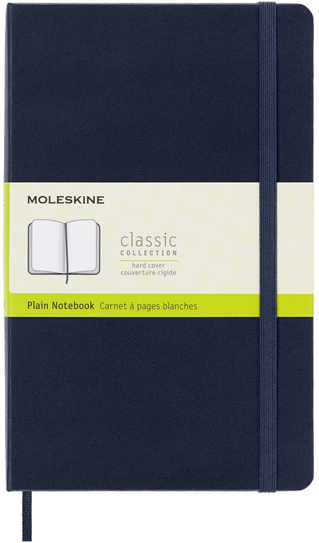 Carnet classique Moleskine - grand - couverture rigide - vierge - bleu saphir