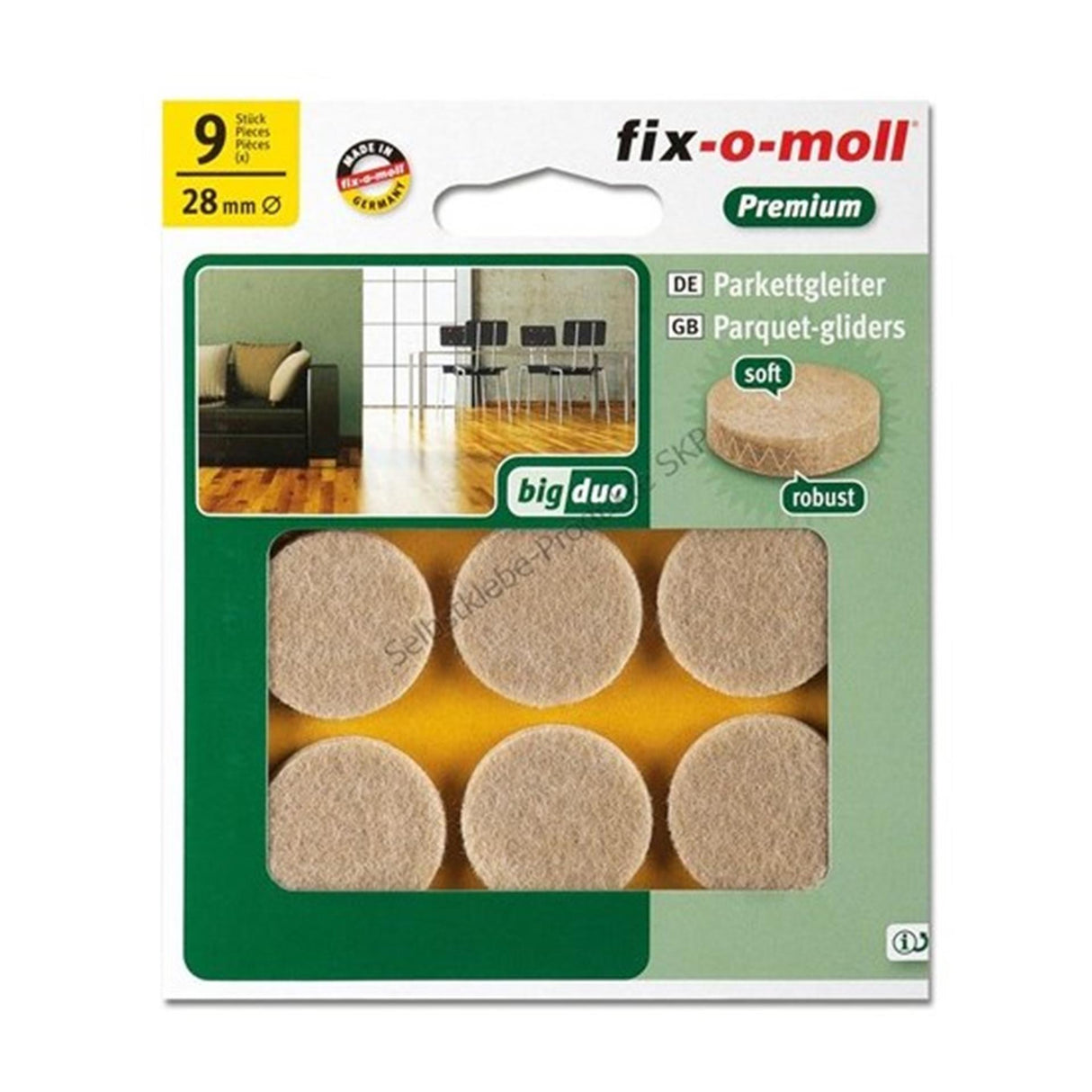 Patin en feutre Fix-o-moll ø 28mm beige