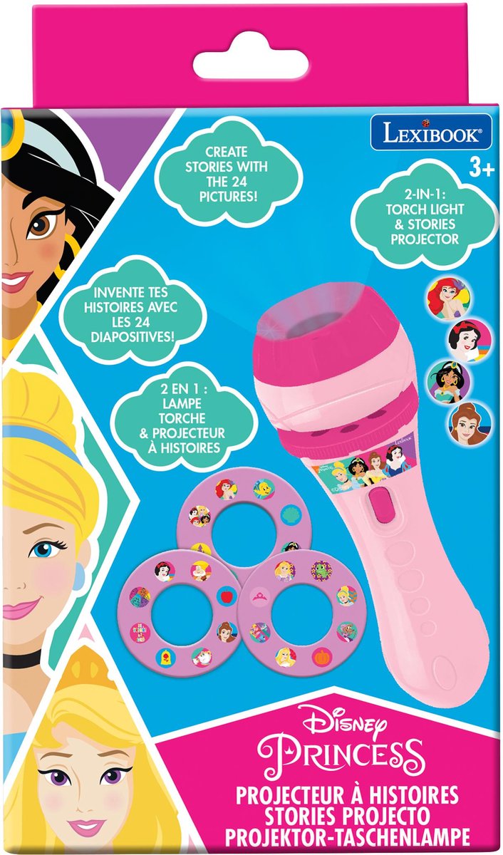 Projecteur d'histoires et lampe de poche Lexibook Disney Princesses