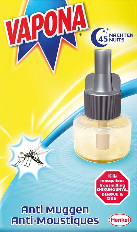 Recharge bouchon anti moustique Vapona - contrôle insectes - 45 nuits