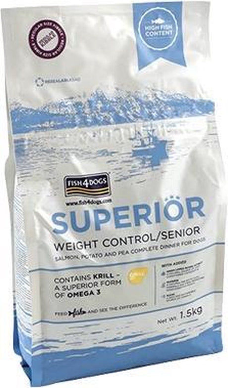 Fish4dogs contrôle du poids supérieur senior - petite bouchée - 1,5 kg