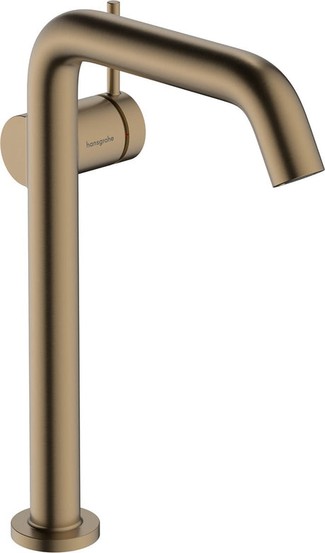 Hansgrohe tecturis s - robinet de lavabo - commande à levier unique - démarrage à froid, économie d'énergie - sans vidage - taille 240 mm - bronze brossé