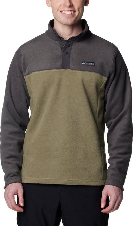 Pull d'extérieur pour hommes Columbia Steens Mountain™ Half Snap II - Vert pierre, Requin - Taille S