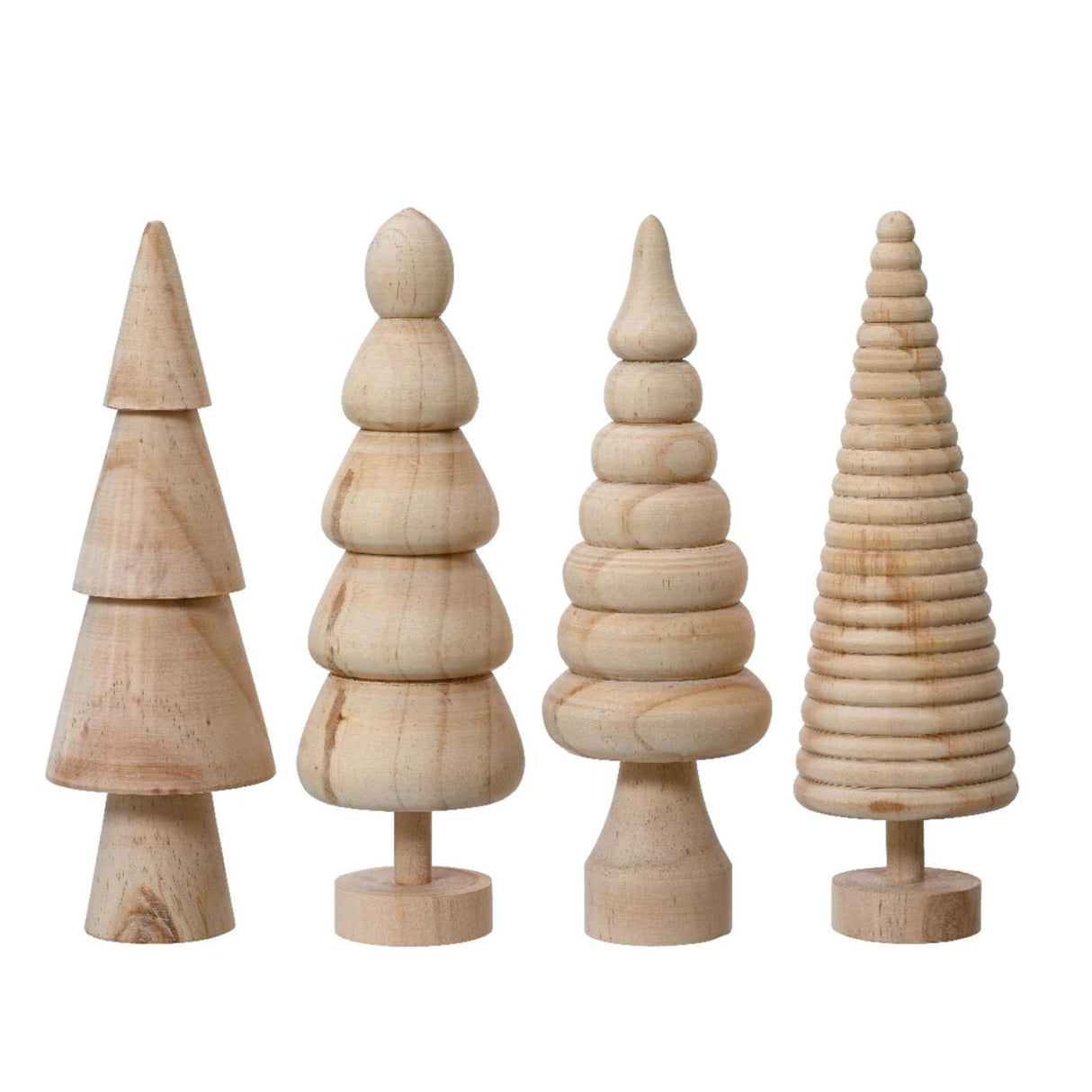 Decoris sapin de Noël en bois d'épicéa 6x6x15cm