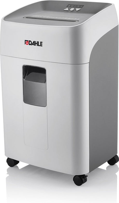 Dahle ® deskside 404p - destructeur de papier - déchiquetage 4x35 mm - bac de collecte 40l - feuilles max par 21 - p4 - agrafes cartes bancaires trombones CD - continu 210 min - faible bruit 60 db