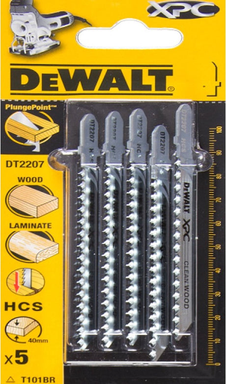 Série Dewalt dt2207-qz - lames de scie sauteuse - 100 mm - acier de haute qualité