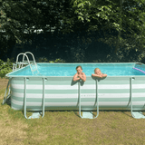 Essences | piscine hors sol vert blanc 400x200x100 cm incl. accessoires