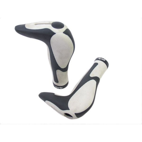 Ergotec jeu de poignées x-act safety grip noir et blanc 147mm