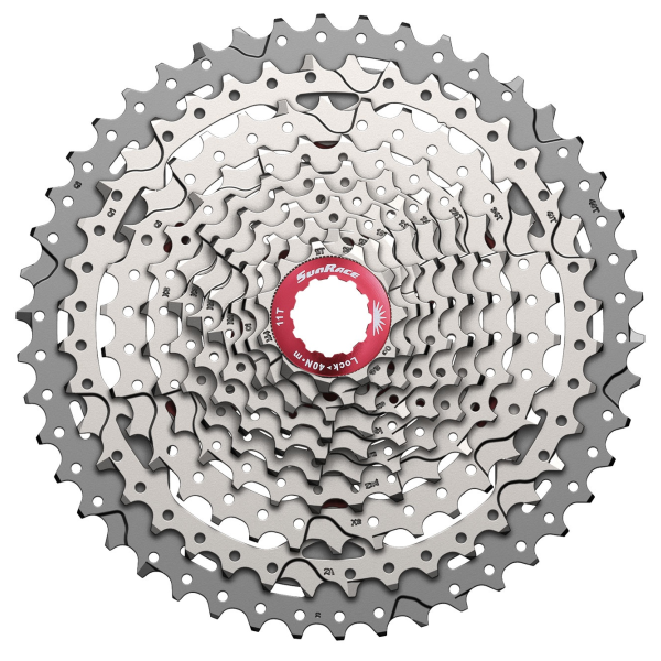 Sunrace CSMX3 10 vitesses Cassette 11-42T. argent métallique