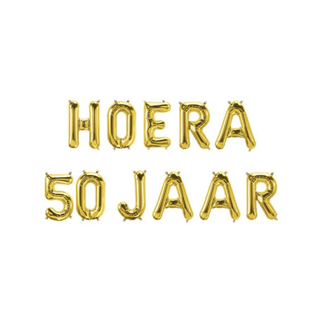 Guirlande de ballons en aluminium Paperdreams - hourra 50 ans
