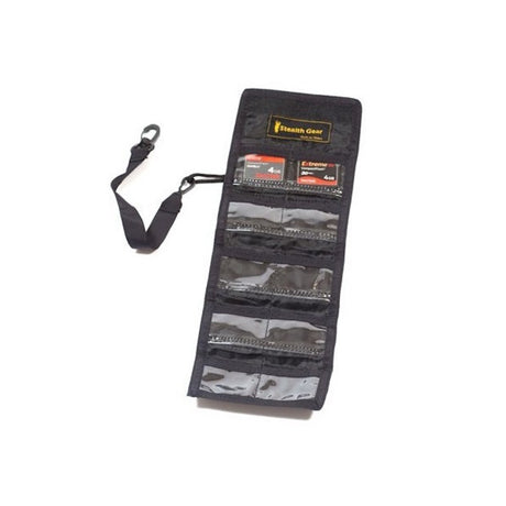 Sac de rangement de carte flash compacte compacte furtif charbon de bois