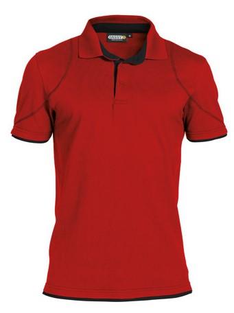 Dassy polo orbital rouge noir s