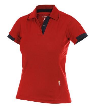 Dassy polo traxion femmes rouge noir l