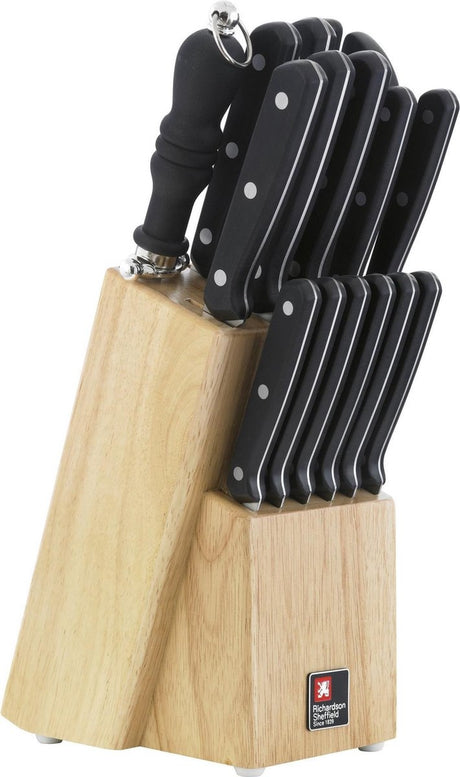 Richardson Sheffield - ensemble de couteaux cucina - avec bloc à couteaux - 15 pièces - dans un emballage cadeau