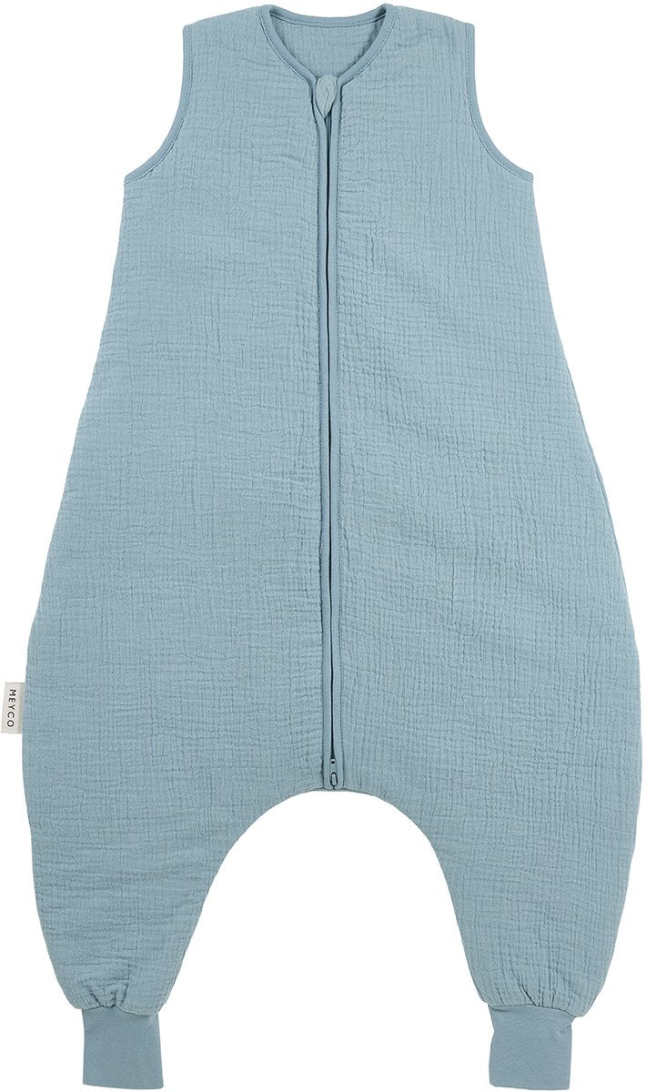 Meyco baby uni baby winter sleep salopette pull - hydrophile prélavé - bleu jeans - 80 cm - 2,0 tog