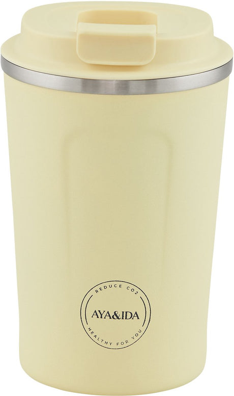 Aya ida aya ida - cup2go - tasse à café - café à emporter - tasse de voyage - à emporter avec soi - 380ml - jaune beurre