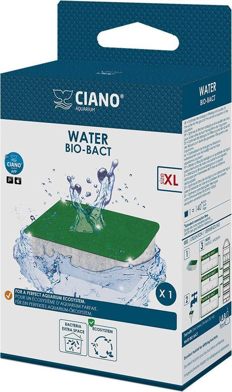 Ciano - matériau filtrant pour aquarium - poissons - eau bio bact xl - 9,8x8x3,3cm - 1pc