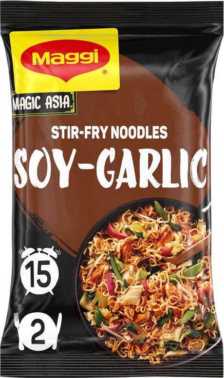 Maggi nouilles sautées soja ail - 10 pièces x 185g - pack économique
