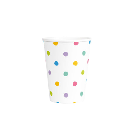 Paperdreams bekers - party dots - 250ml papier set a 6 stuks
