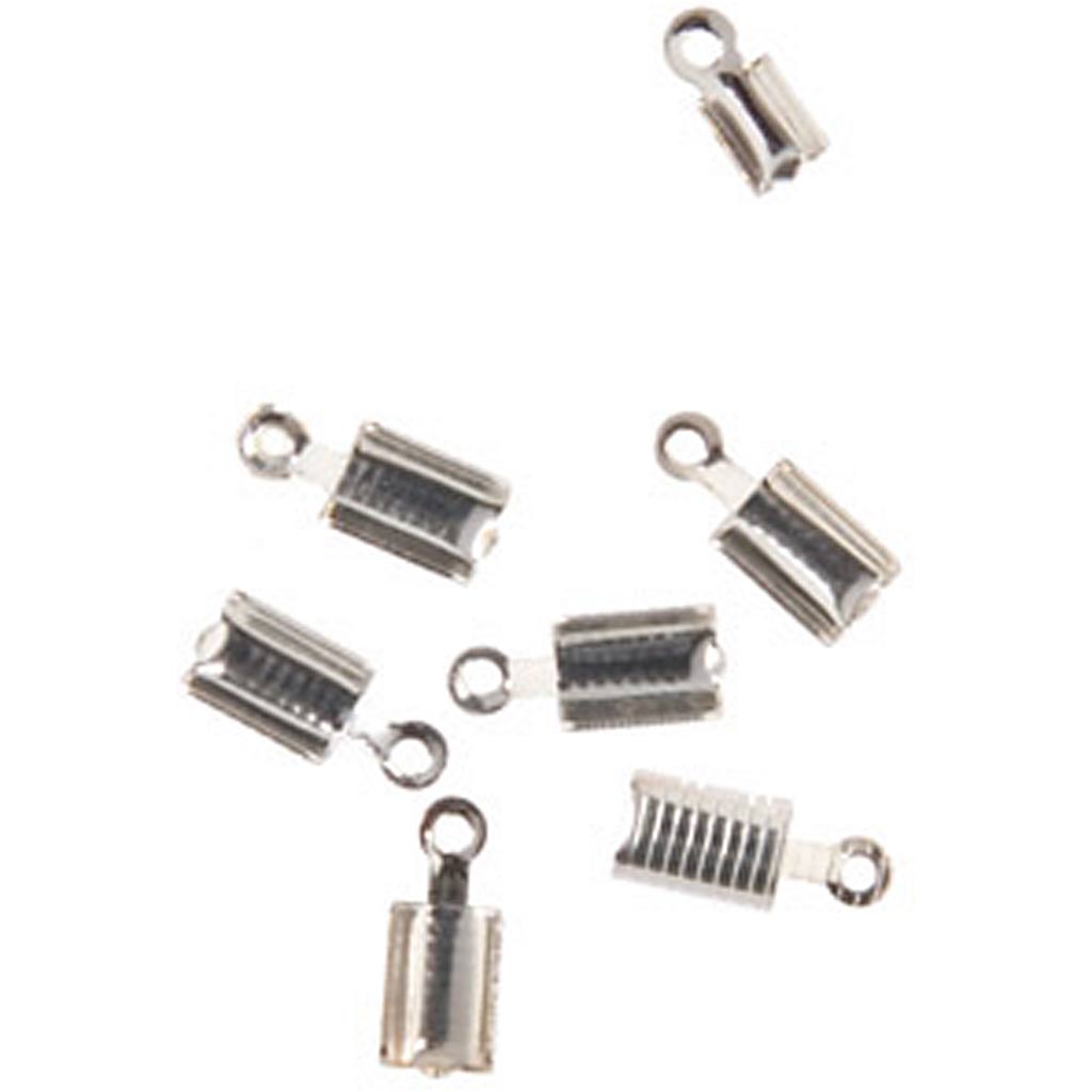 Https : www.cchobby.nl pince d'extrémité pour câble-plaqué argent-100-pièces-1-sac