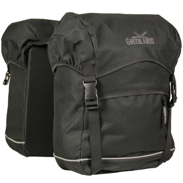 Sac de voyage double sac à vélo Greenlands 40 litres 30 x 37 x 17 (2x) - noir