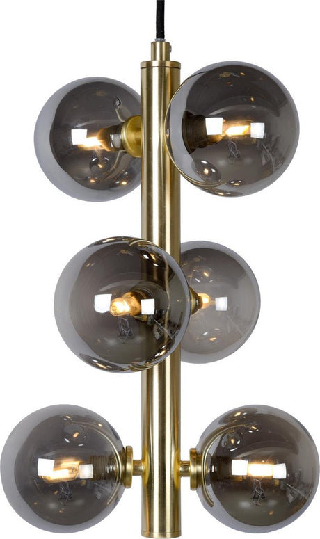 Lucide tycho - suspension - ø 25,5 cm - 6xg9 - laiton doré mat