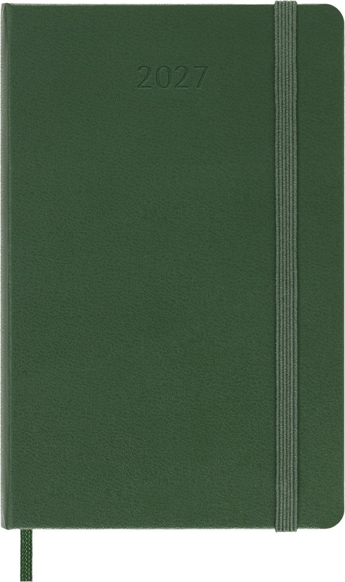 Agenda Moleskine 12 mois - 2027 - hebdomadaire - de poche - couverture rigide - vert myrte