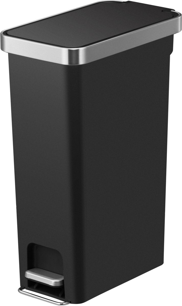 Eko - Hana Slim poubelle à pédale 40 litres - plastique - noir - poubelle