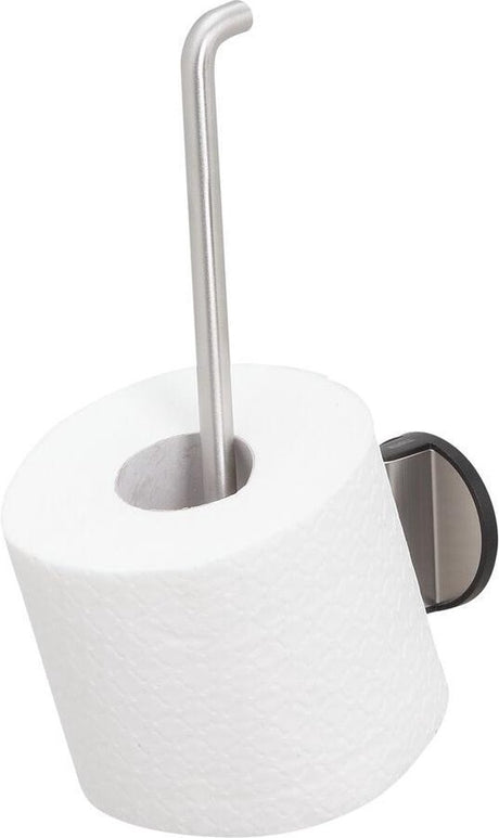 Tiger tune - porte-rouleau de rechange - sans perçage - ruban adhésif 3M - acier inoxydable noir brossé