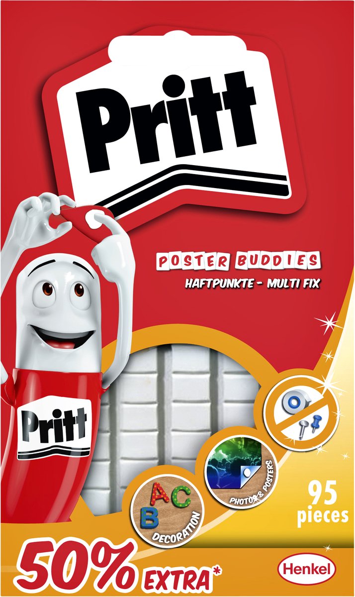 Quantore poster buddies pritt tampons adhésifs double face