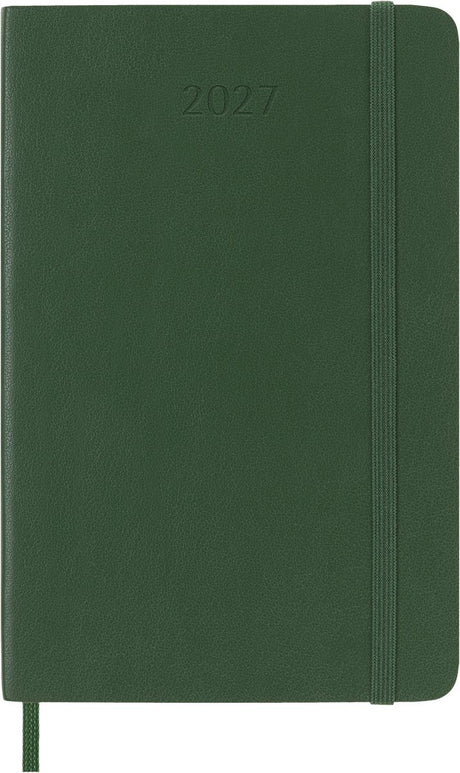 Agenda Moleskine 12 mois - 2027 - hebdomadaire - poche - couverture souple - vert myrte