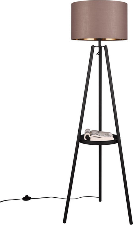 Rl vis ta lumière réalité colette - lampadaire - noir mat - excl. 1x e27 4w - interrupteur au pied