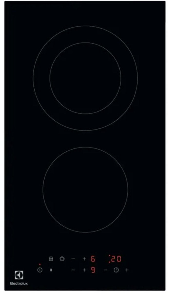 Electrolux lhr3233ck plaque vitrocéramique 30 cm 2 feux noir