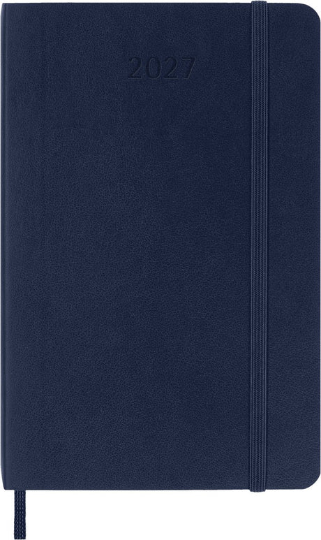 Agenda Moleskine 12 mois - 2027 - quotidien - poche - couverture souple - bleu saphir