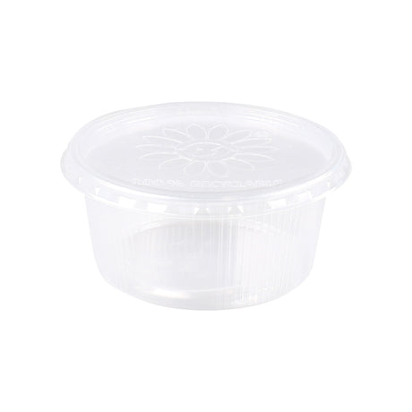 Récipient en plastique + couvercle transparent (250x 250cc)