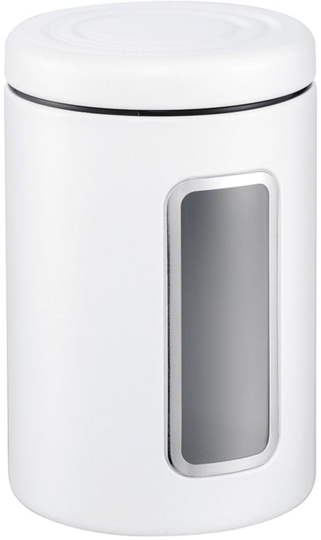 Conteneur de stockage Wesco classic line avec fenêtre | 2 litres | métal - blanc mat | pot de stockage