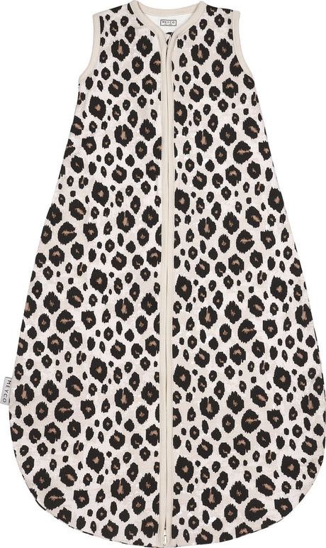 Meyco baby gigoteuse d'été bébé léopard ronde - sable mélangé - 110cm - 0,5 tog
