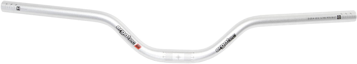 Ergotec guidon riser bar 70 bar riser bar 70 alu argent niveau 6
