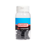Soufflet en caoutchouc Elvedes noir 0,8-1,2 mm. 25 pièces dans un pot